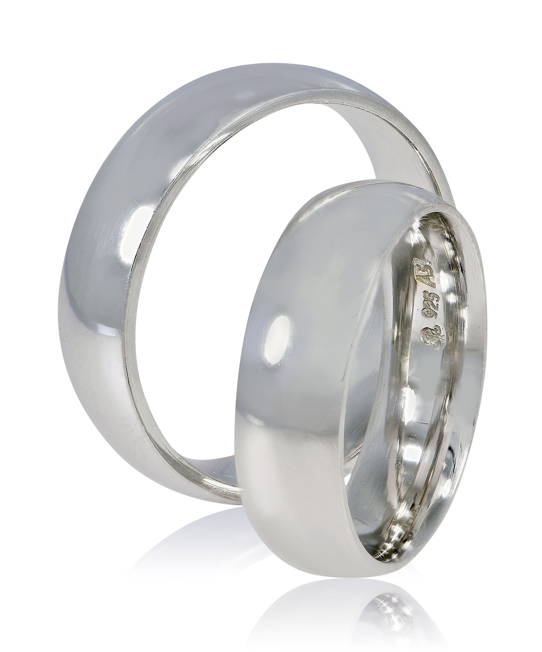 White gold wedding rings 6mm (code SS3)